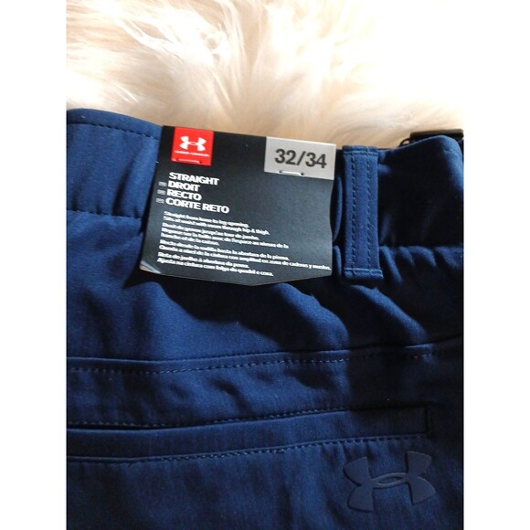 NWT's Men's 32/34 Under Armour Showdown Performance Golf Pants Lot of 2 Navy/Tan - Picture 5 of 13